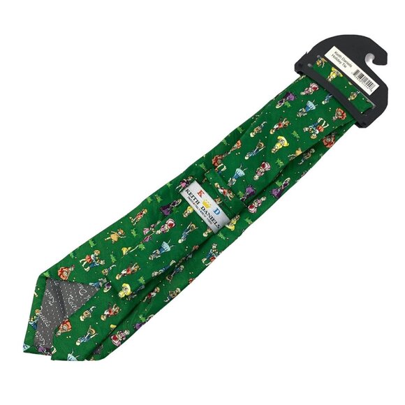 Keith Daniels Easter Green Neck Tie Polyester Kids Egg Hunting 57" - Picture 2 of 4